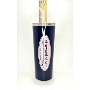 Vineyard Vines Stainless Steel 22.5 oz Drink Tumbler with Lid & Straw